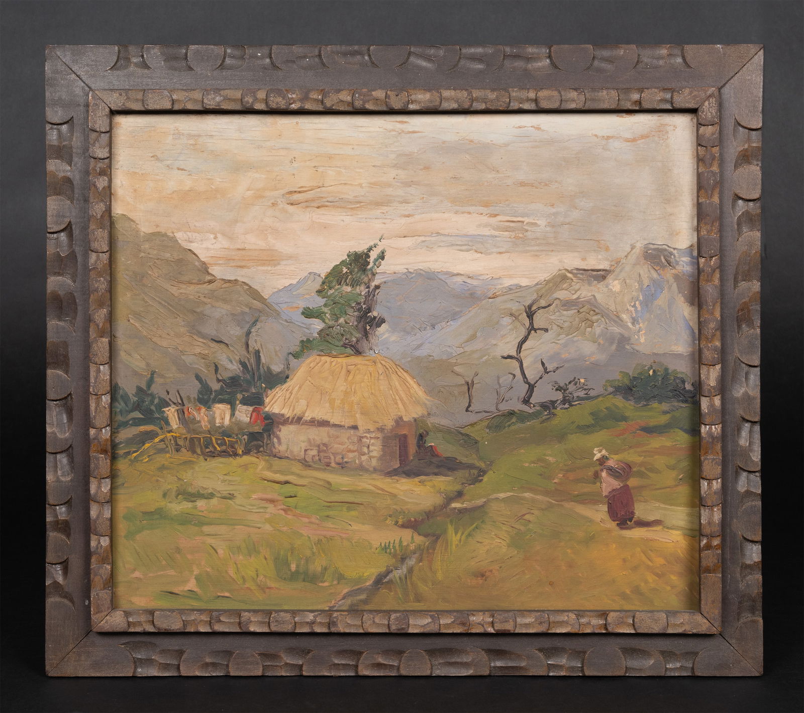 19th c. Impressionist Landscape Oil on Panel (1 of 4)