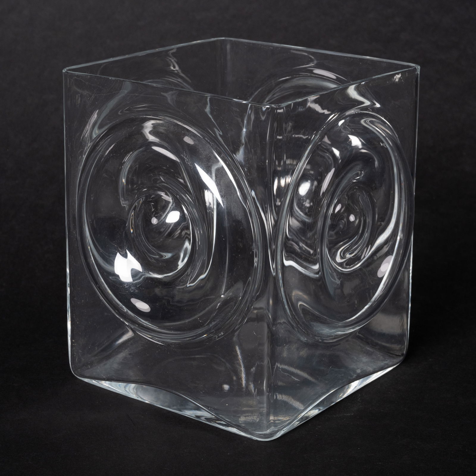 Modernist Bullseye Glass Ice Bucket MCM (1 of 6)