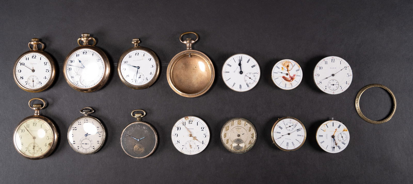 Pocket Watch Collection Group Lot Elgin Waltham Stuyvesant & Movements (1 of 14)