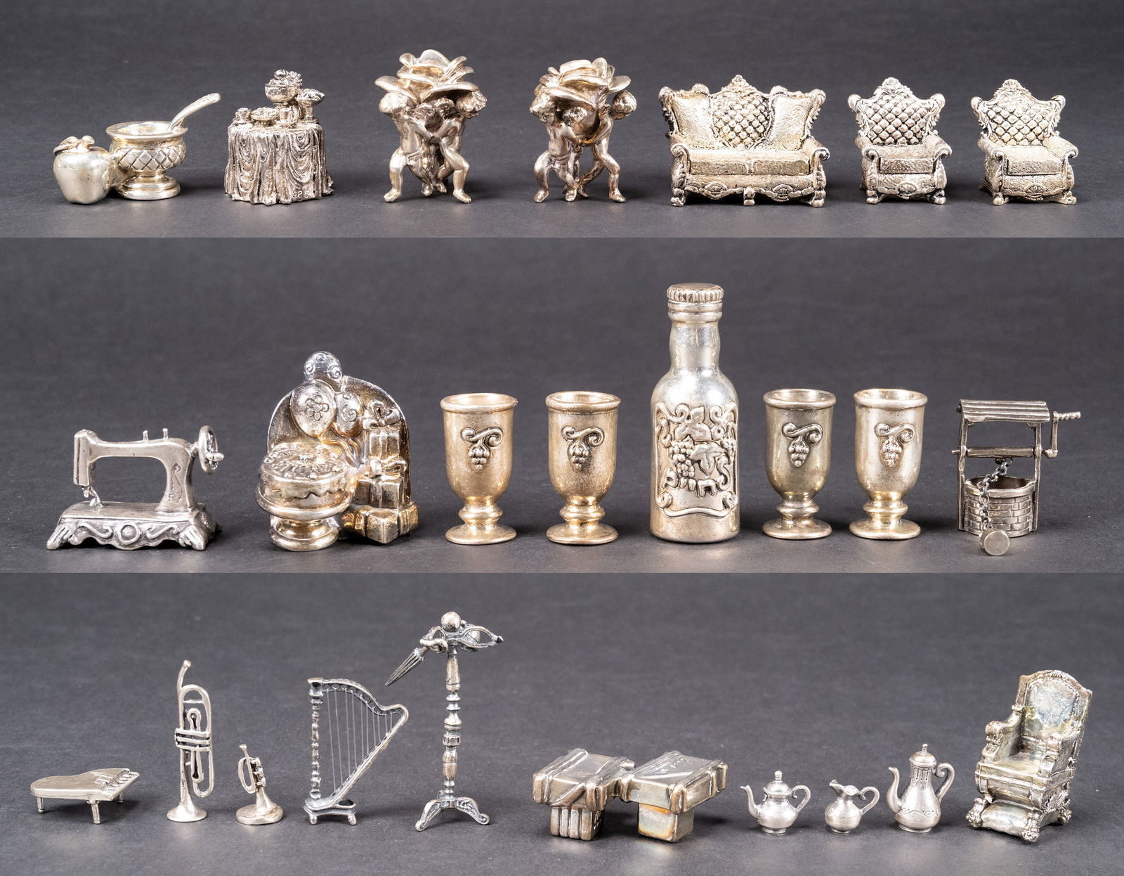 Sterling & 800 Silver Figure Collection Group Lot 25pc (1 of 9)