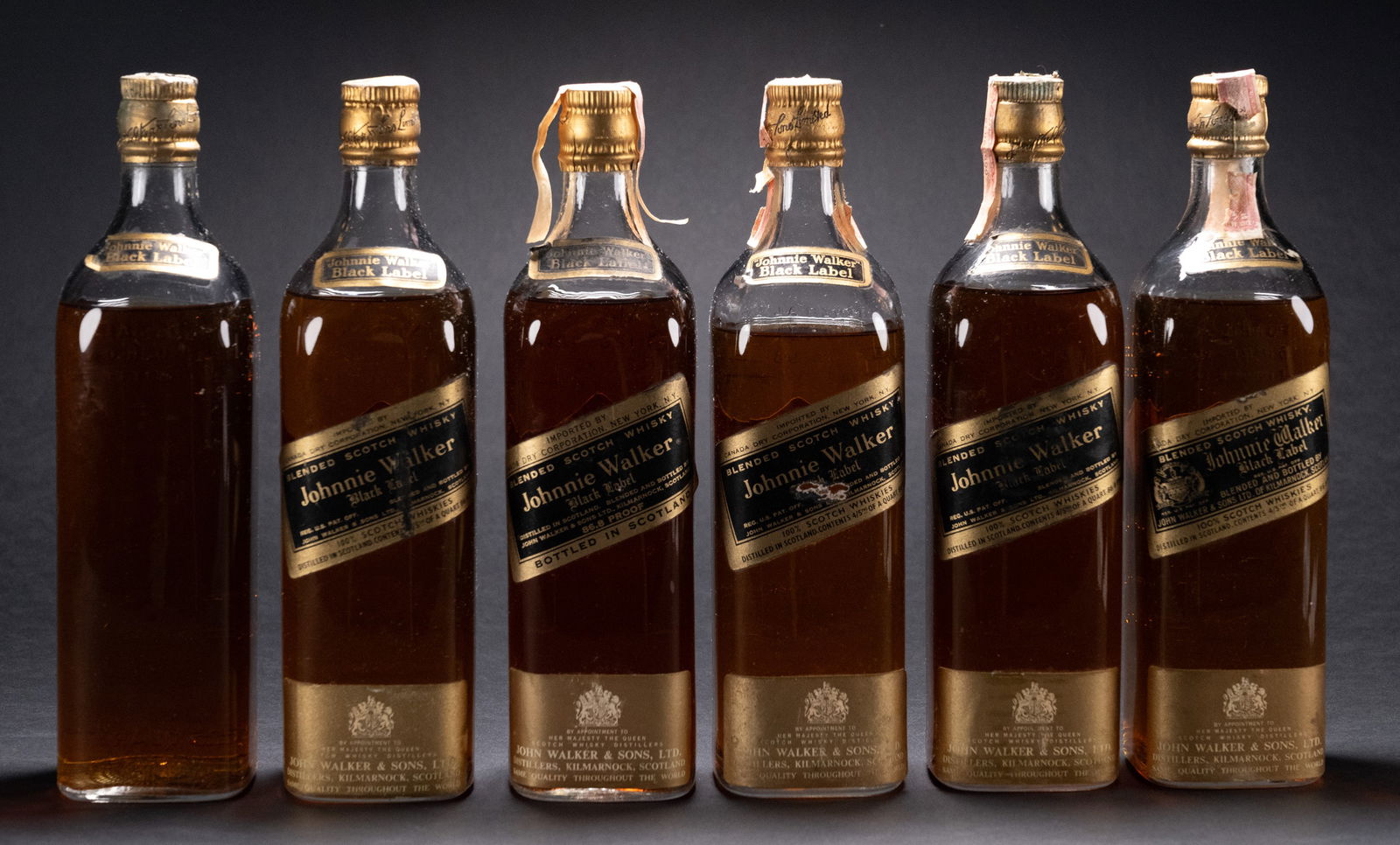 1960s Johnnie Walker Black Label Full Case of Six (1 of 8)