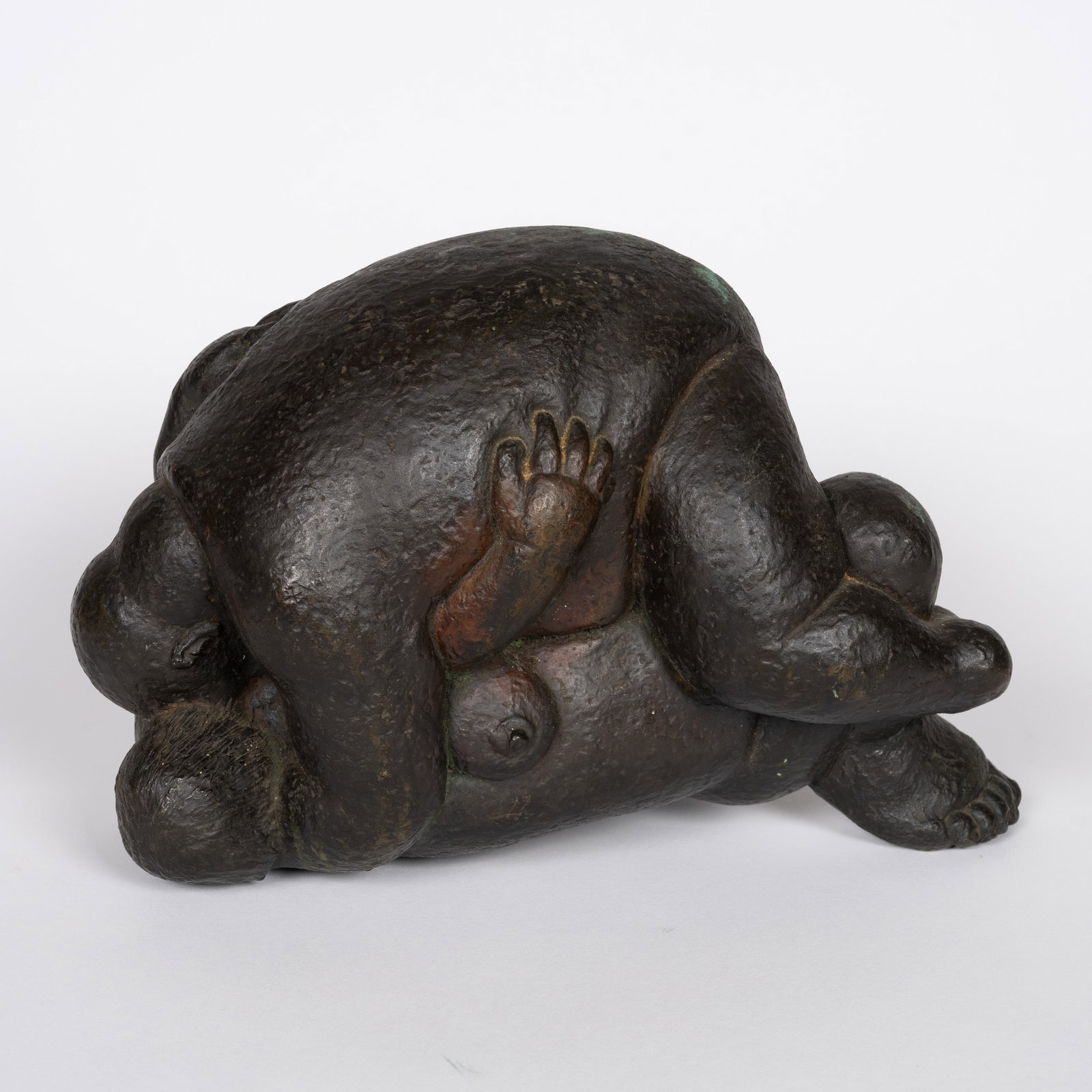 Erotic Bronze Nude Couple Sculpture Signed illegible: Large Erotic Bronze Nude Man and Woman Statue Sculpture on top of each other Sex Position 69 ? unsigned expressionist abstract 7" H 10" L in Overall Great Condition Please look at Photos Closely eroti