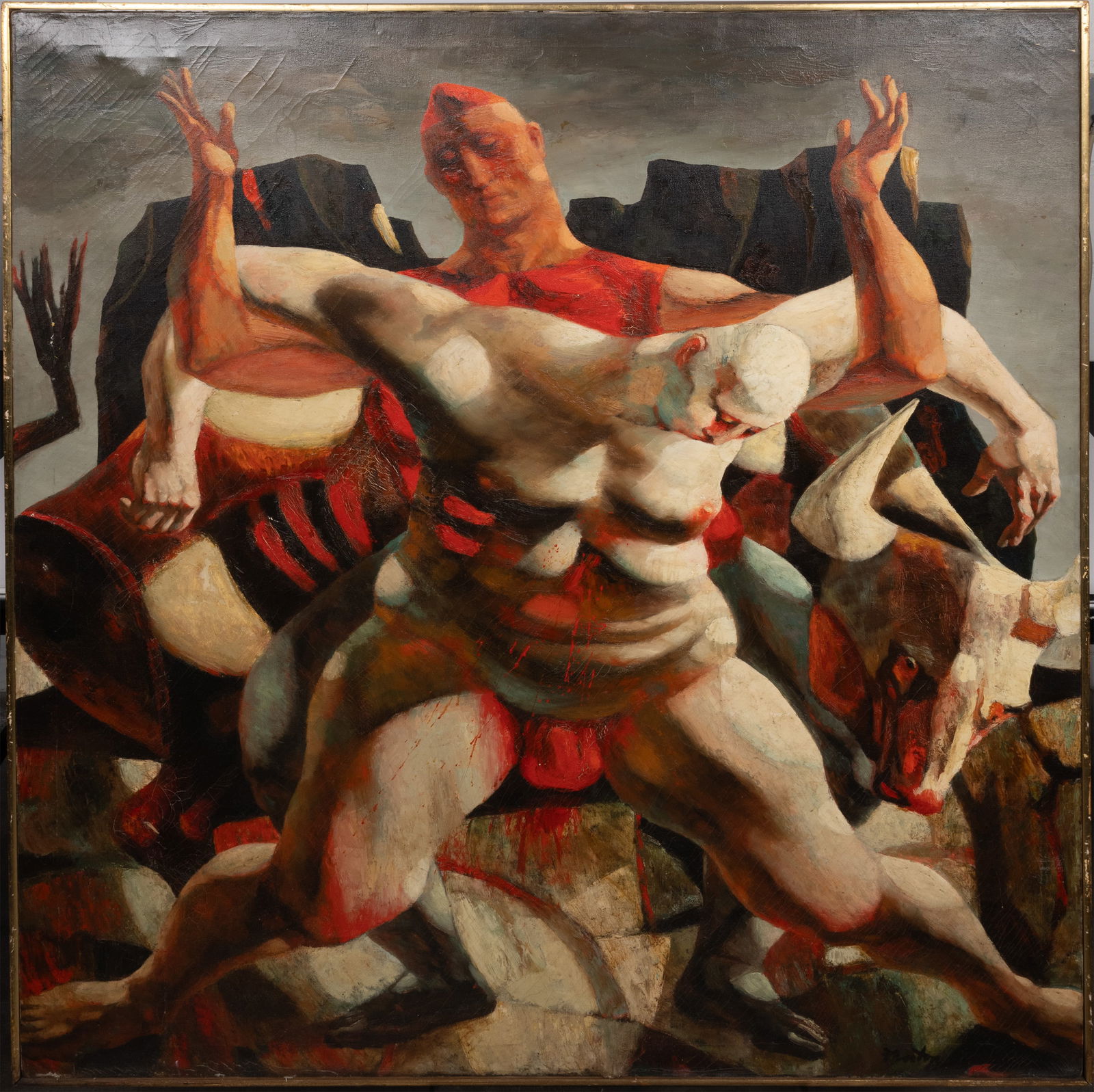 John Fenton ( America 1912-1977) "Death of a Bullfighter" Oil on Canvas (1 of 7)