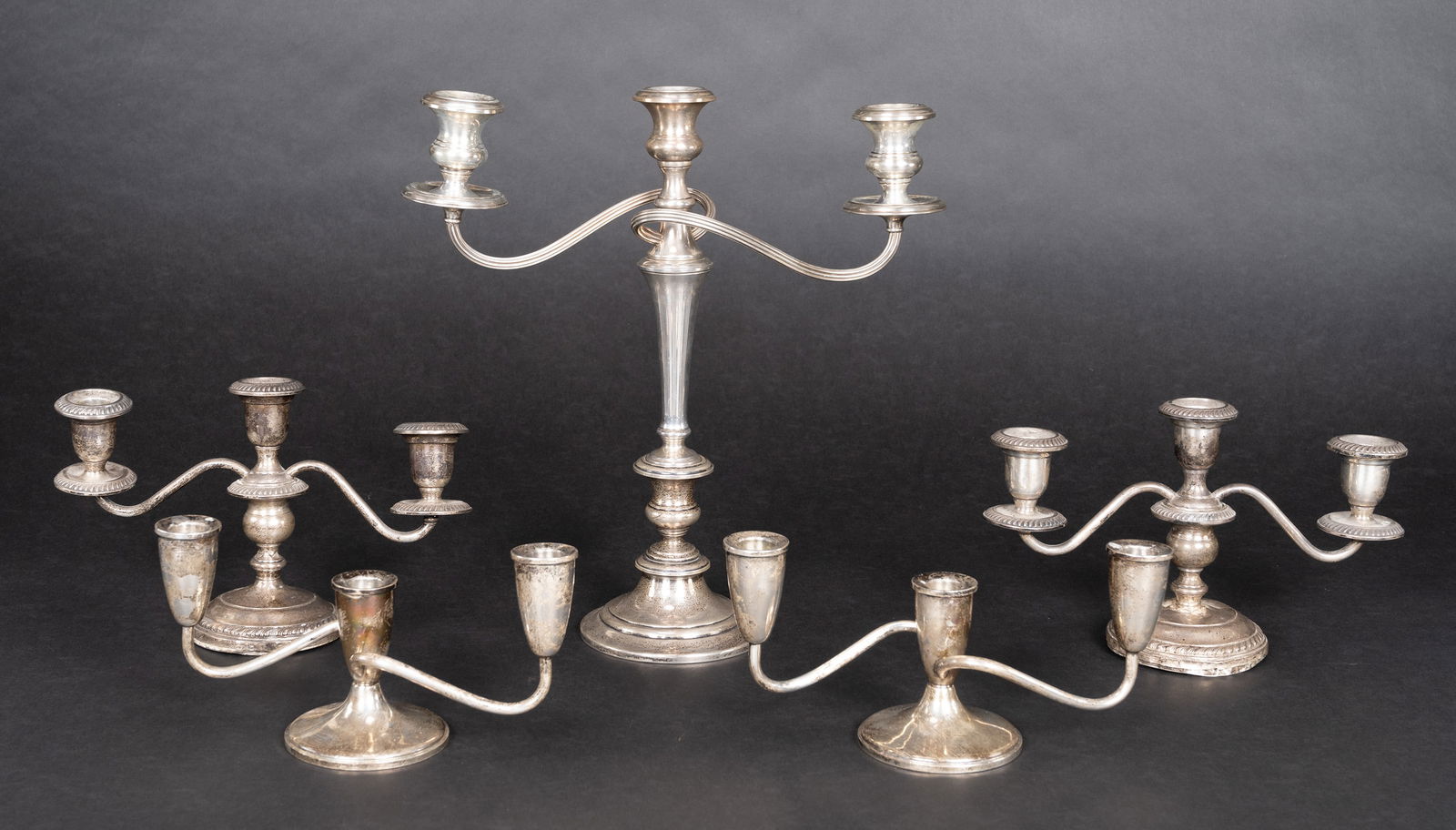 American Sterling Silver 3 Light Candelabra Group (1 of 12)