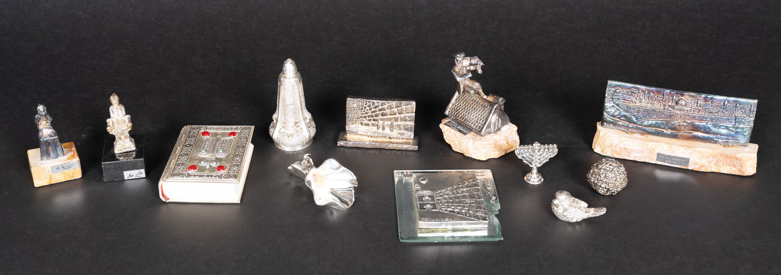 Judaica Sterling Silver Sculpture Desk Collection Group Lot (1 of 17)