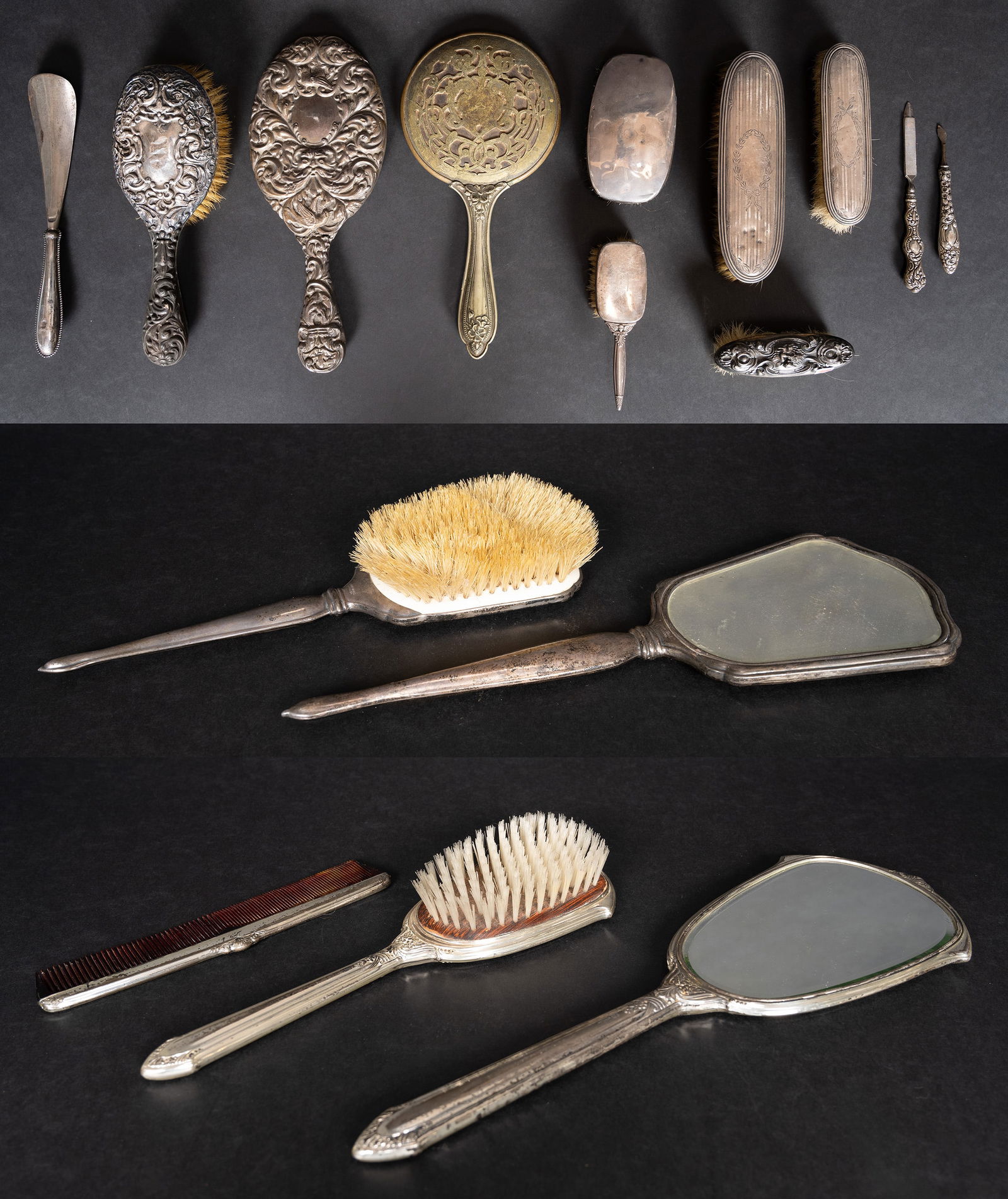 Sterling Silver Vanity Collection Brush Mirror Comb etc (1 of 14)