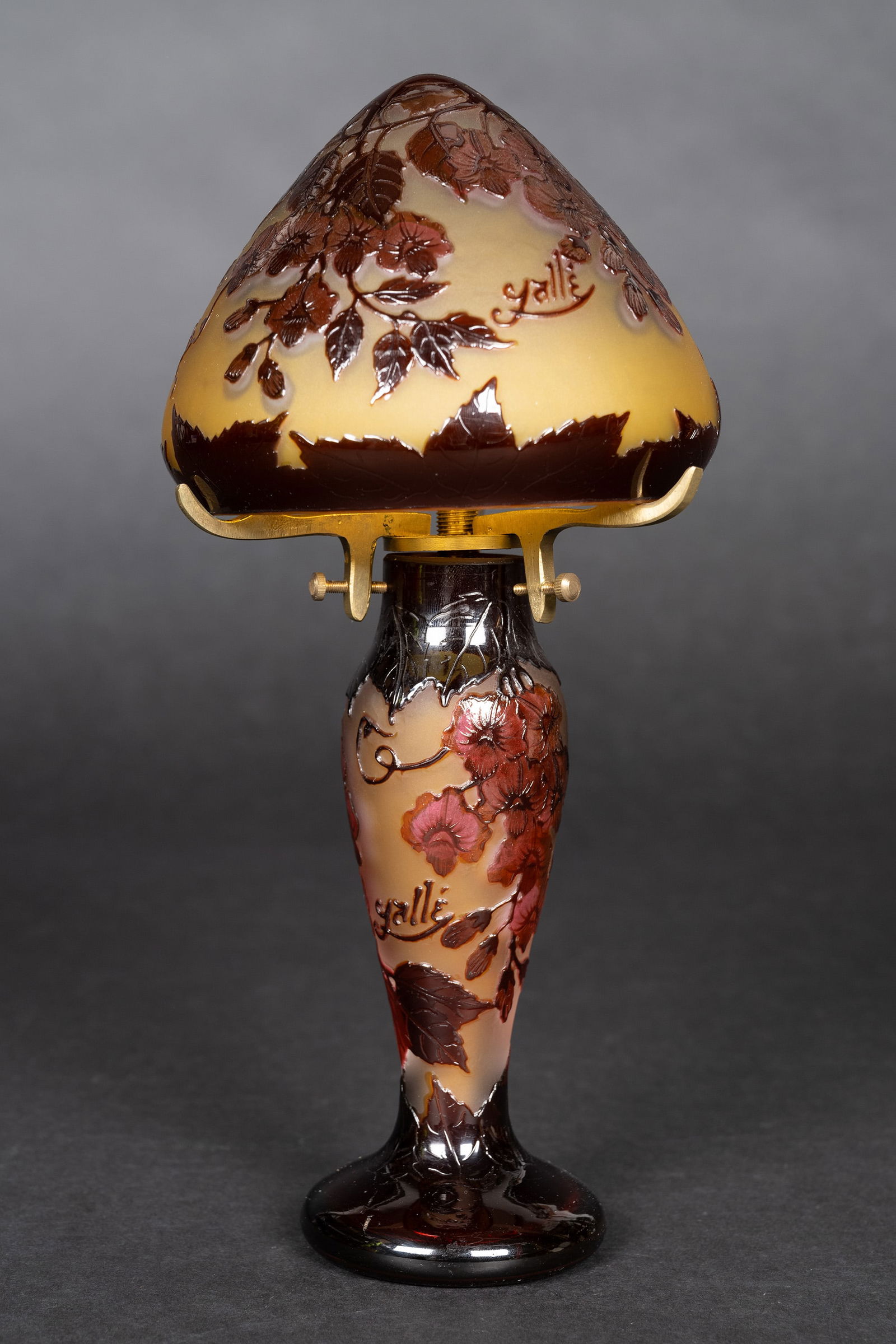 Emile Galle (France 1846-1904) Cameo Art Glass Table Lamp (1 of 8)