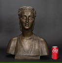 Nathan Rapoport ( Polish American Israeli 1911-1987) Large Bronze Bust Sculpture Young Woman Judaic