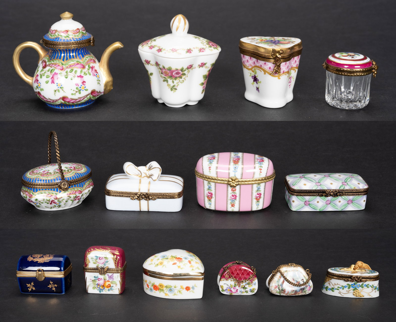 Limoges France Porcelain Trinket Box Grouping (1 of 12)