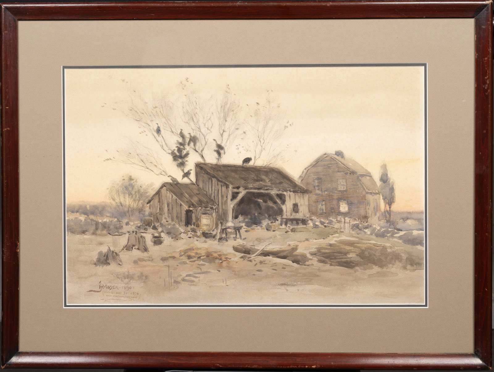 James Henry Moser ( America Canada 1854-1913) "Near Worthington Ohio" (1 of 6)