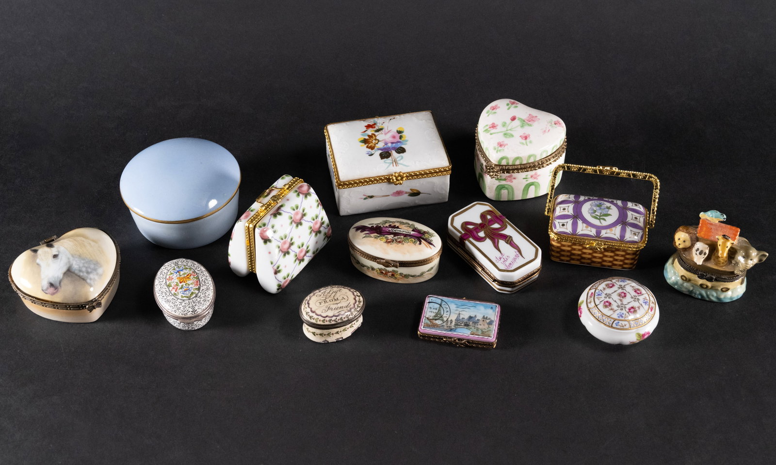 Porcelain Trinket Box Grouping Limoges French (1 of 5)