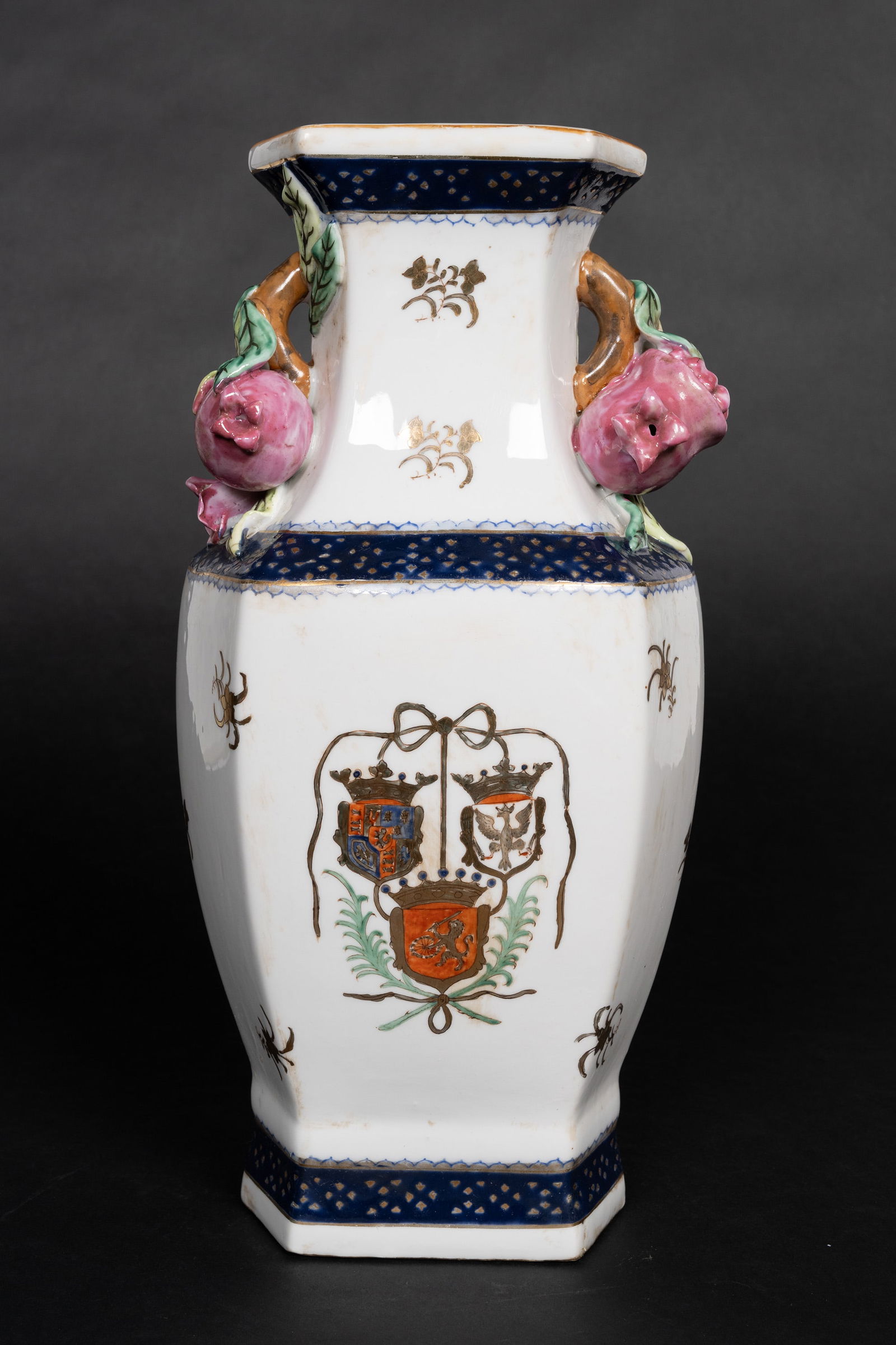 19th C. Chinese Export Porcelain Armorial Vase (1 of 6)
