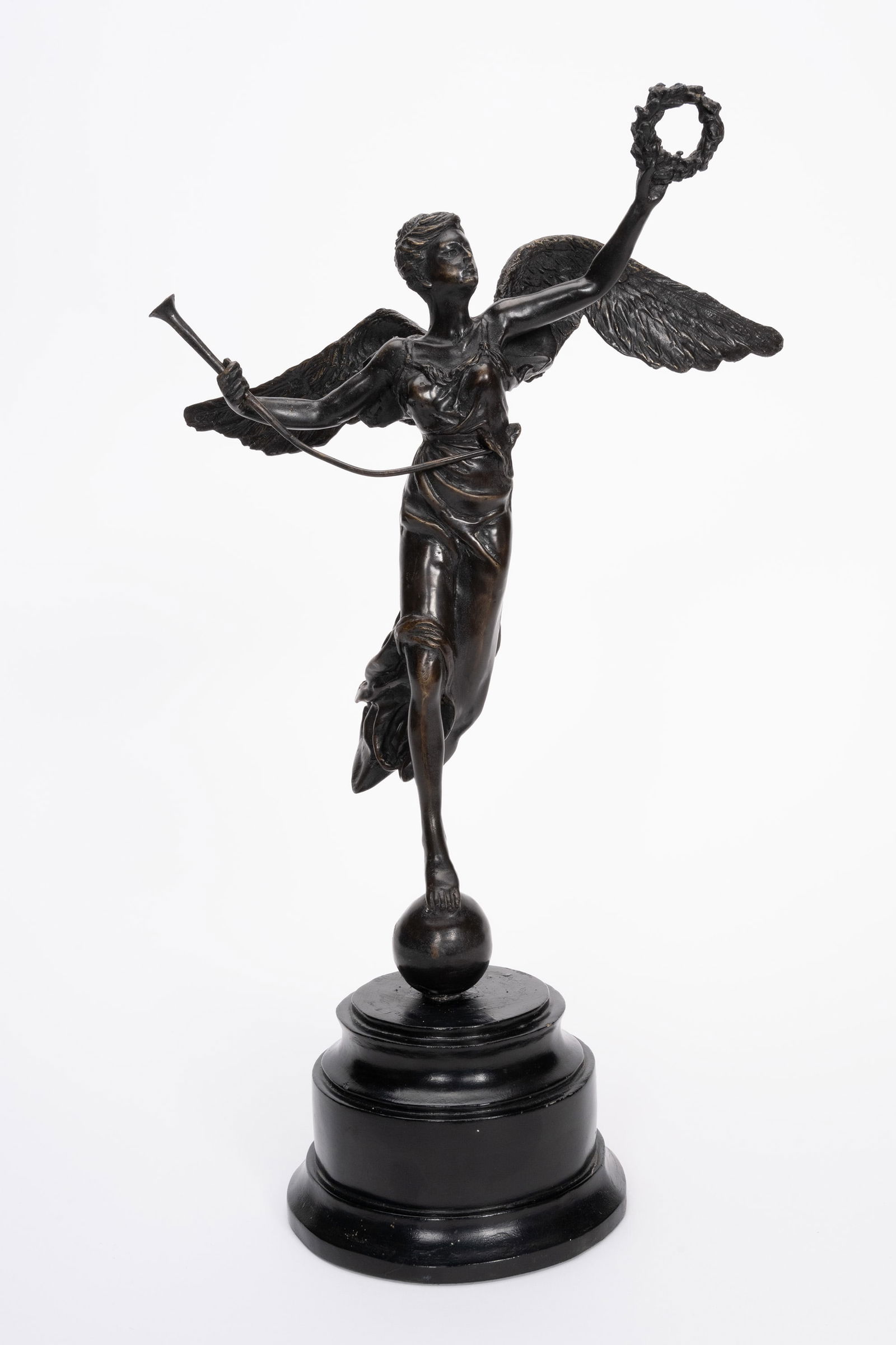 Mario Rutelli (Italian 1859-1941) Ascribe Grand Tour Era Bronze Sculpture Nike "Winged Victory" (1 of 7)
