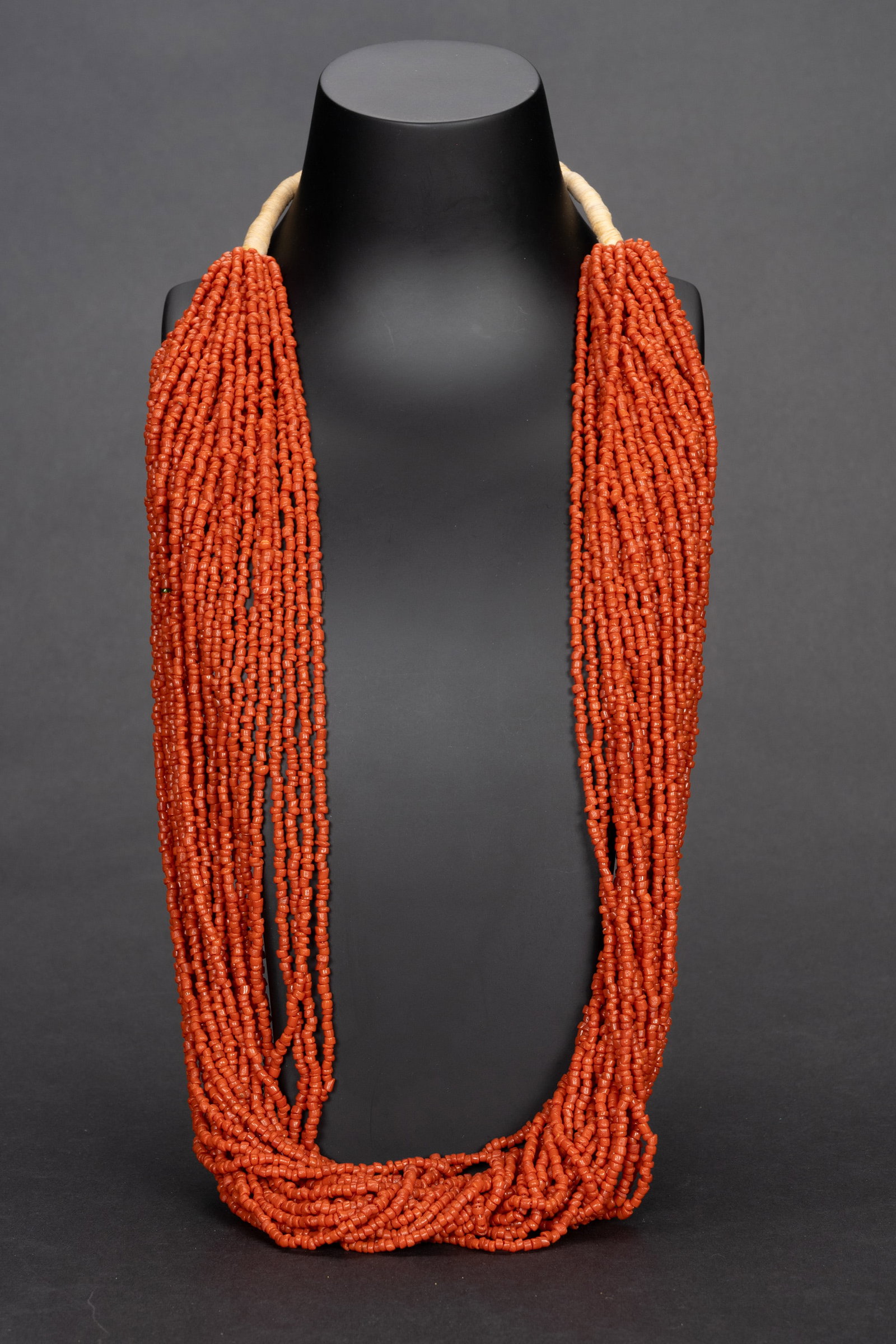 Old Pawn Navajo 30-Strand Coral Necklace (1 of 5)