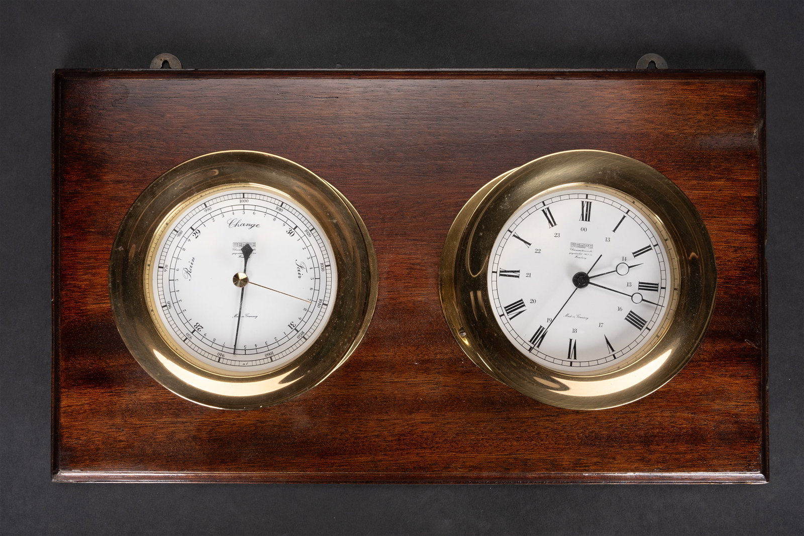 Wempe German Ships Bell Chronograph Clock & Barometer (1 of 7)