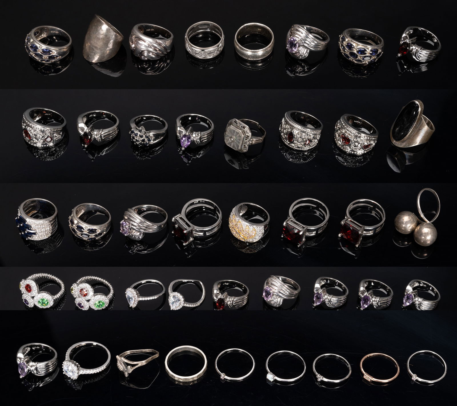 Large Sterling Silver Ring Collection (1 of 19)