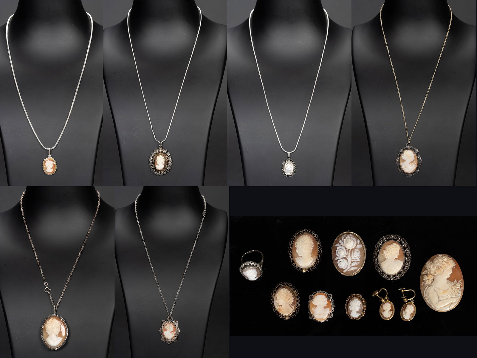 Victorian Cameo Jewelry Collection (1 of 19)