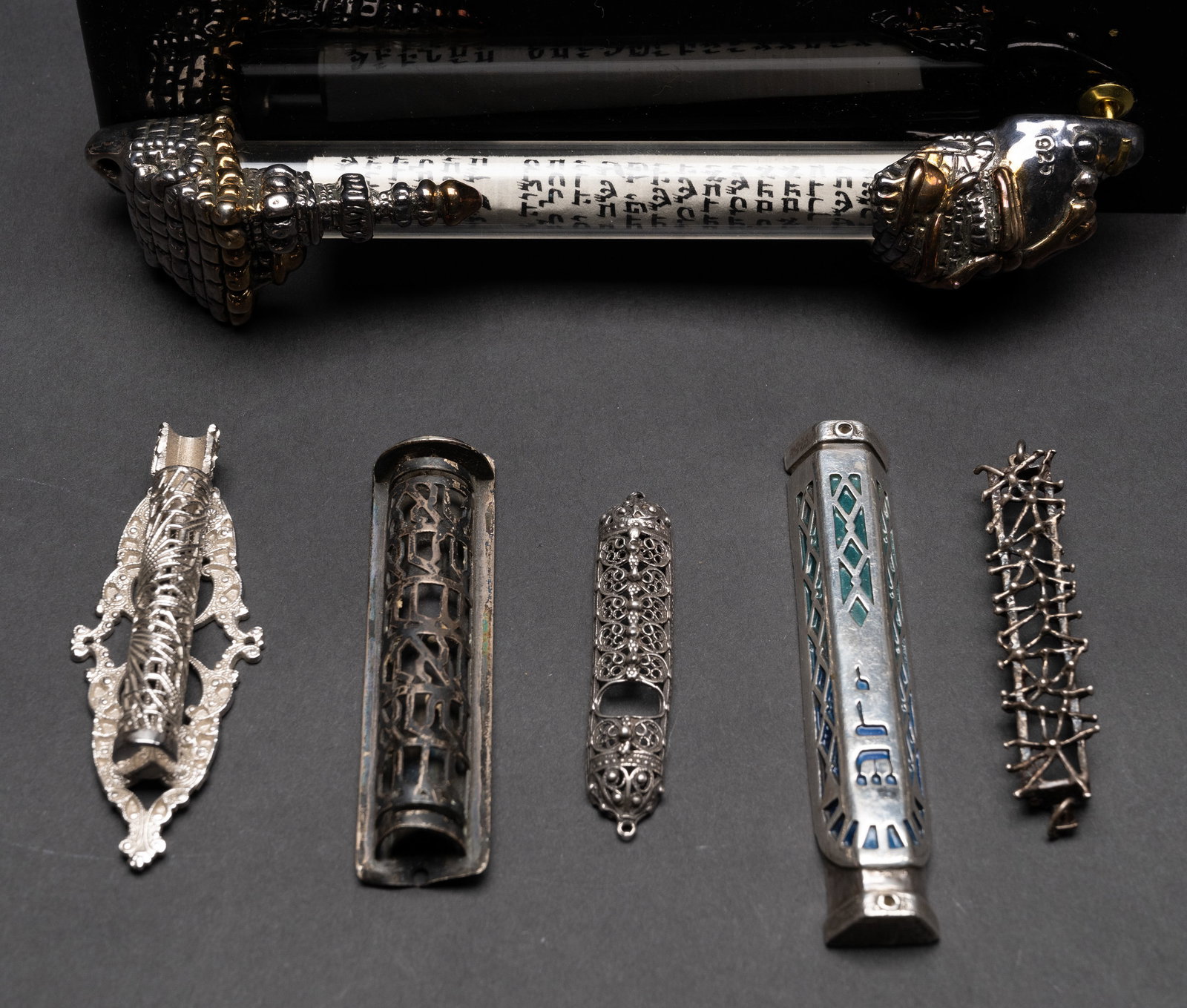 Judaic Sterling Silver Mezuza Collection (1 of 6)