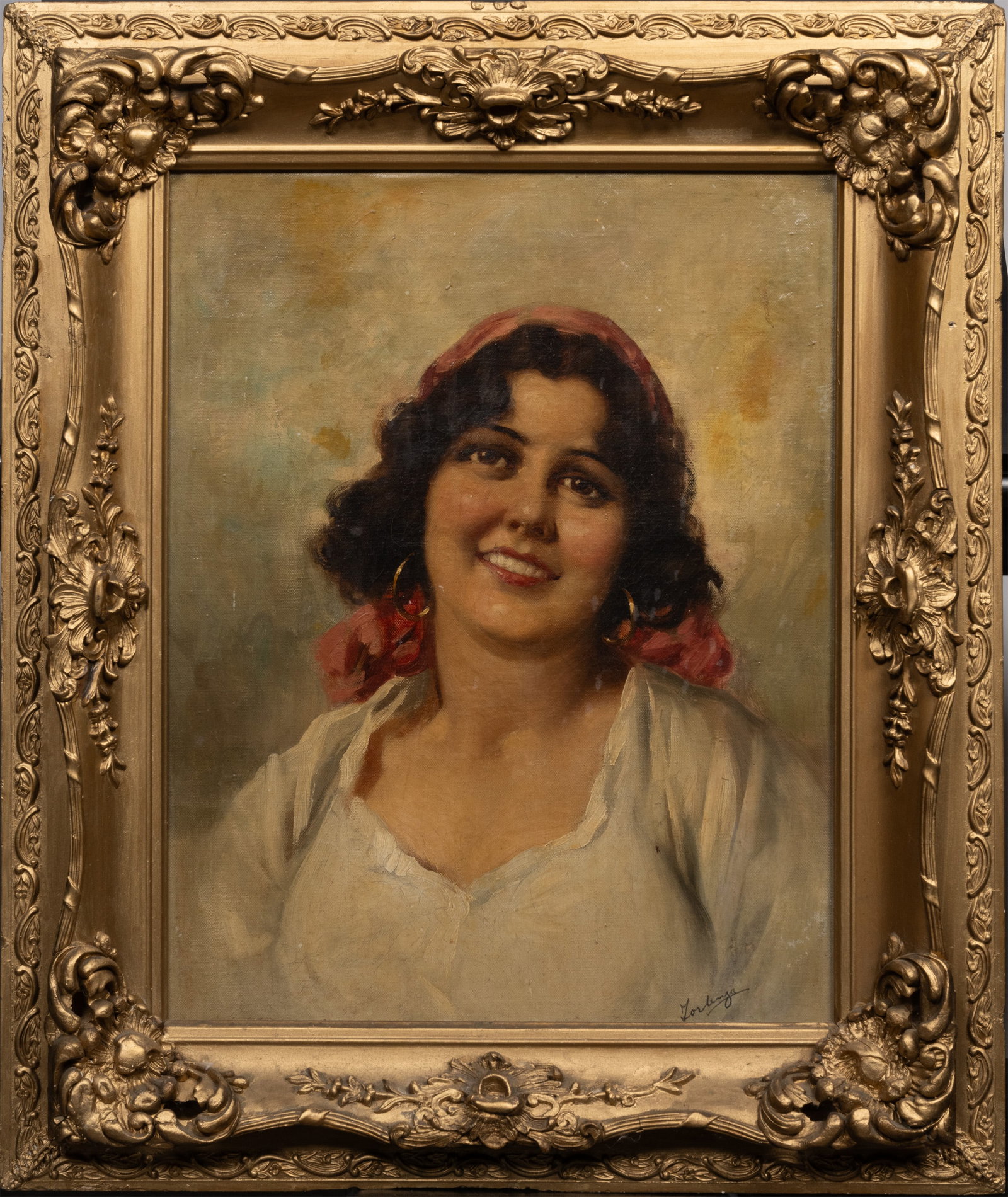 Eduardo Forlenza (Italy, 1861-1934) Peasant Beauty Oil (1 of 4)