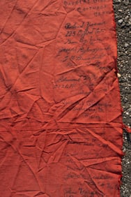 Large WWII Nazi Flag 14' x 6' Battle Signed by Soldiers