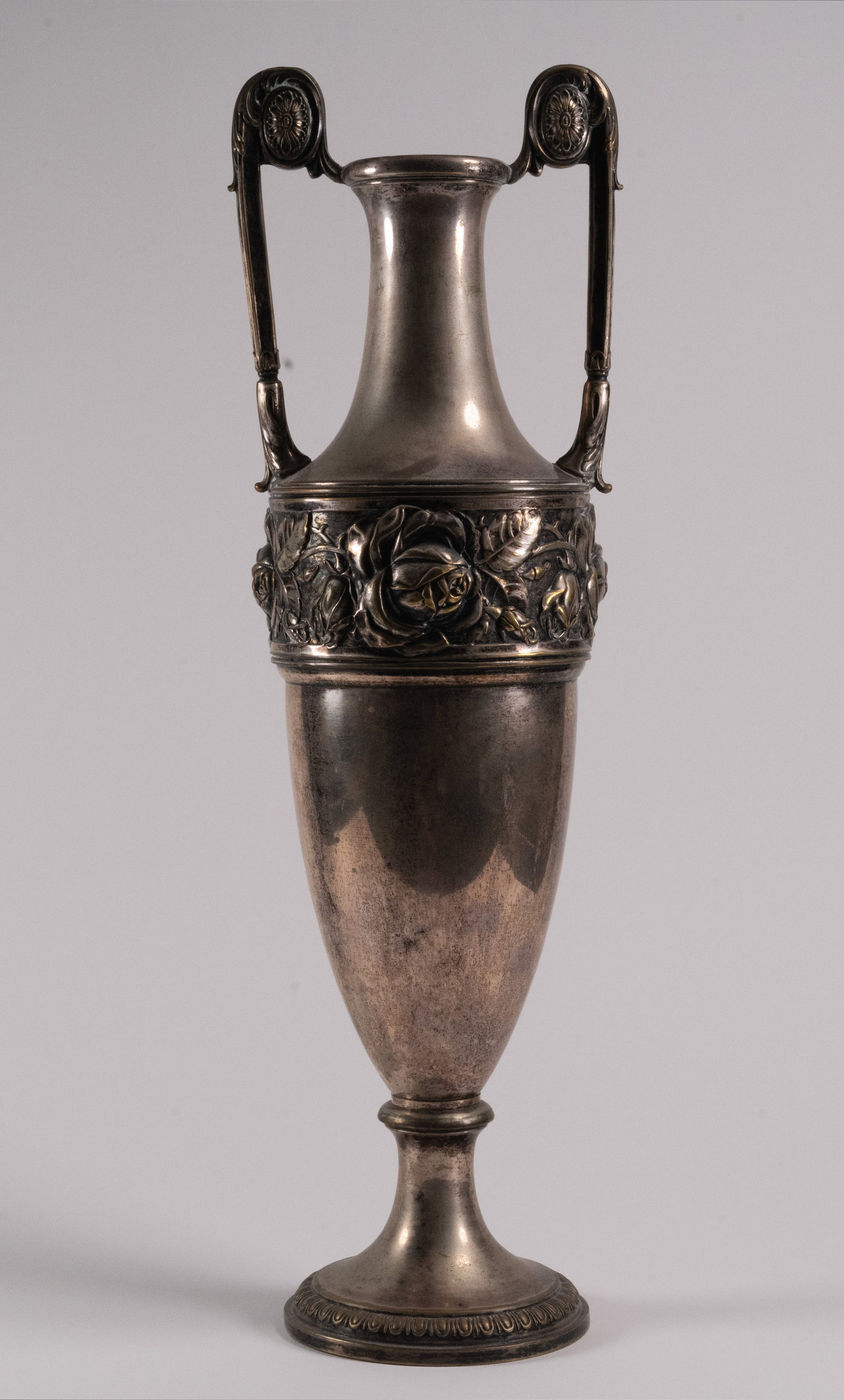 Continental Silver Amphora Double Handled Vase (1 of 7)
