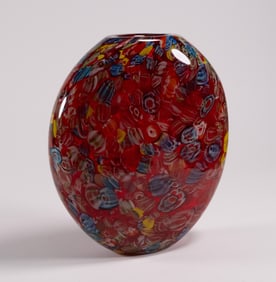Murano Art Glass Millefiori Vase
