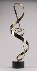 Curtis Jere (1910-2008) "Ribbon" Abstract Table Sculpture Signed
