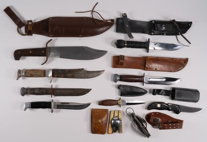Hunting Knife Group Collection Lot