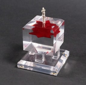 Yaacov Heller (Israel b.1941) Lucite Judaica Dreidel