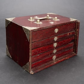 20th C Chinese Art Deco Mah Jong Set of 144 Bone And Bamboo Tiles