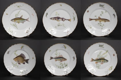 Richard Ginori Quenelle Fish & Game Porcelain Plate Collection