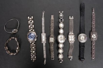 Vintage Wristwatch Sterling Silver Collection Ecclissi Gruen etc