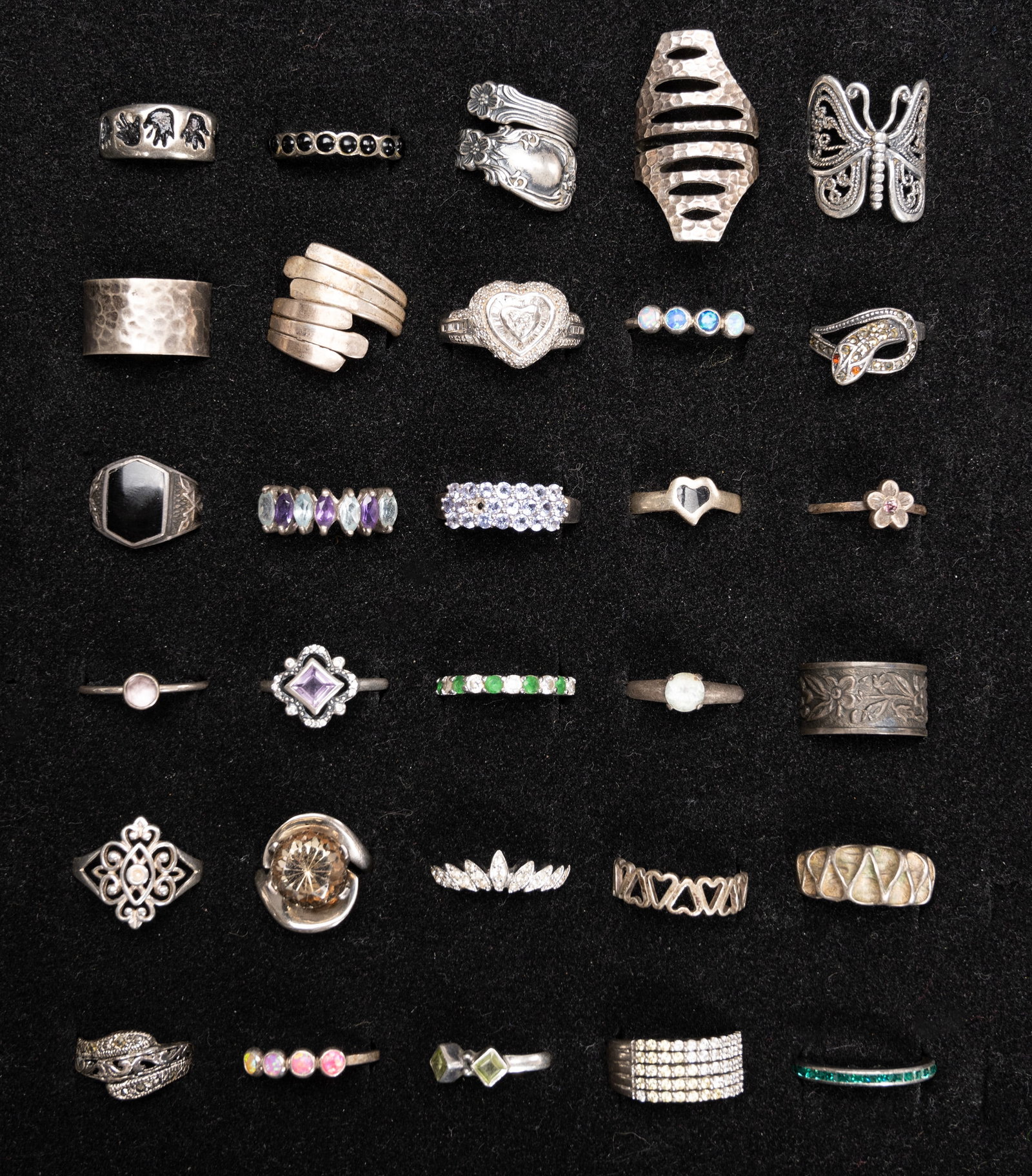 Vintage Sterling Silver Ring Collection (1 of 12)