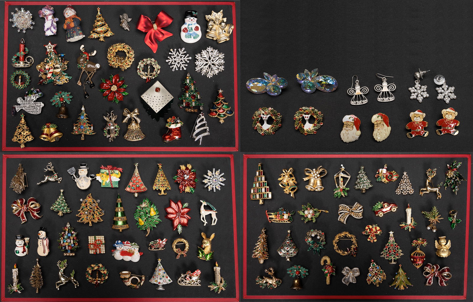 Christmas Holiday Santa Claus Brooch Collection Swarovski Eisenberg Etc 106 Pcs (1 of 6)