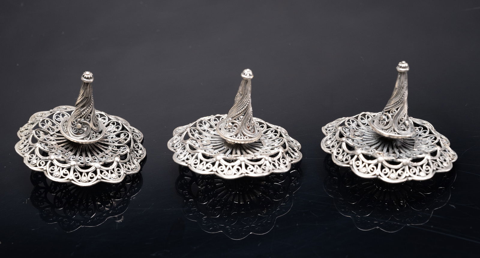 Judaic sterling Silver Bezalel Dreidel Collection (1 of 3)