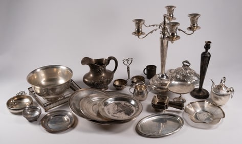 Sterling Silver Tableware Collection 31Pcs Over 6140 Grams