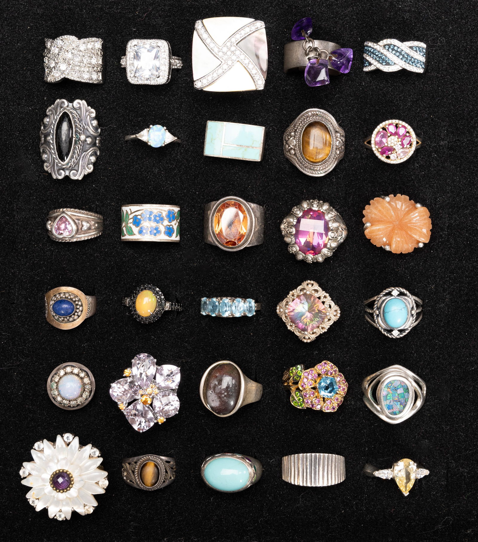 Vintage Sterling Silver Ring Collection (1 of 11)