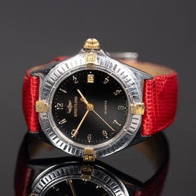 Breitling Calisto 80510 18K Gold Crown Saphire Glass Wrist Watch