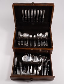 Frank Smith Fiddle Thread Sterling Silver Flatware Set 59pcs