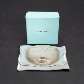 Tiffany & Co. Sterling &14K Sapphire Compact Box