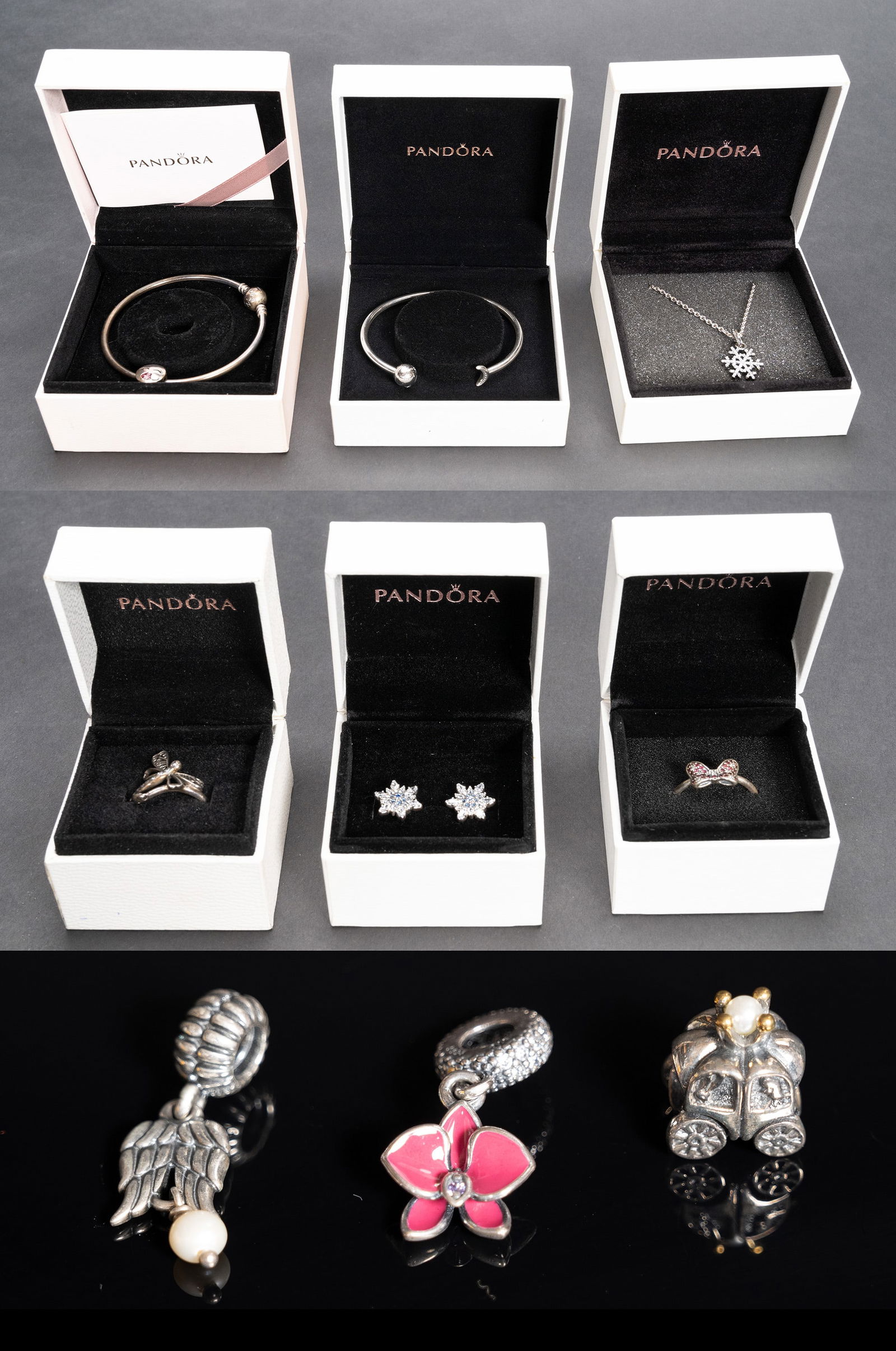 Pandora Sterling Silver Jewelry Grouping (11) Retired (1 of 16)