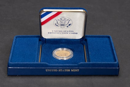 1987 Gold Five Dollar Proof Coin United States Constitution Coins