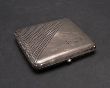 Aleksandr Fuld Russian 875 Silver Cigarette Case