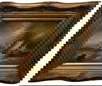 20th C. Dutch Seascape Oil signed