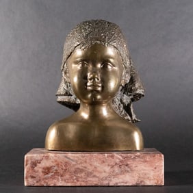 Edna Hibel (American 1917-2014) Bronze Sculpture