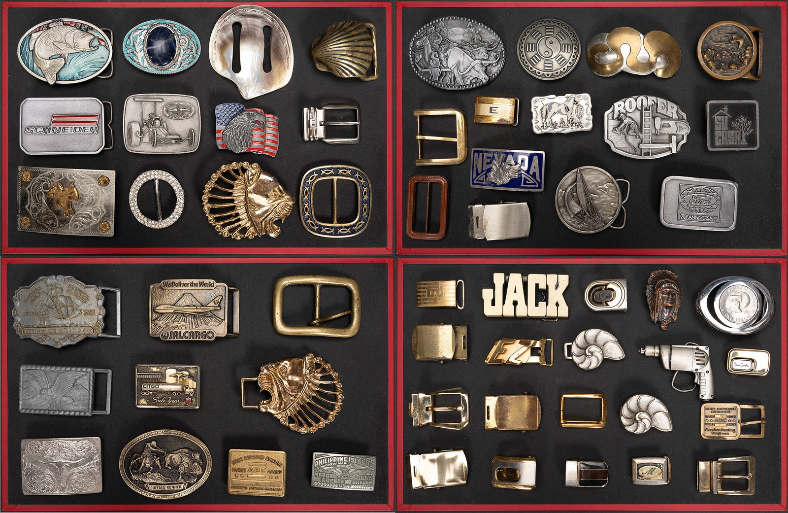 Large Vintage Belt Buckle Collection Lot (1 of 5)