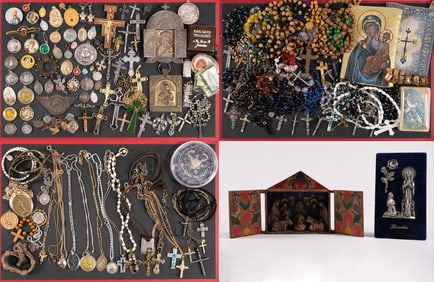 Large Assorted Vintage Religious Jewelry Lot