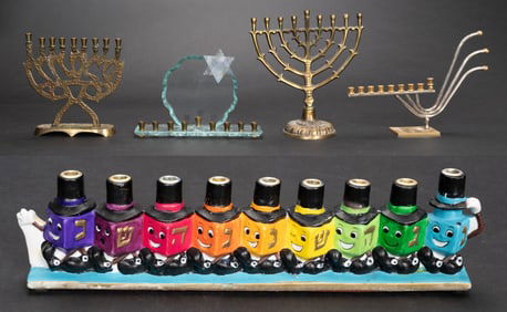 Judaica Hanukkah Menorah Lot