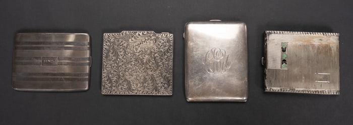 Sterling Silver & 800 Continental Silver Cigarette Case Collection