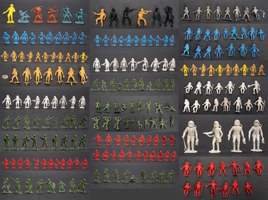 Vintage Toy Soldiers Spacemen Cowboy Lot